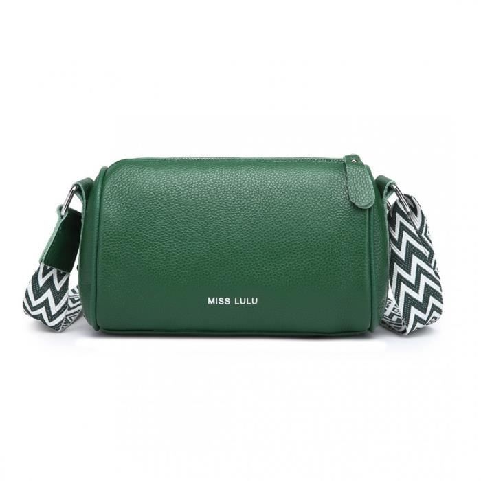 Miss lulu femme sac à main sacoche à bandoulière en forme de sales v cuir pu