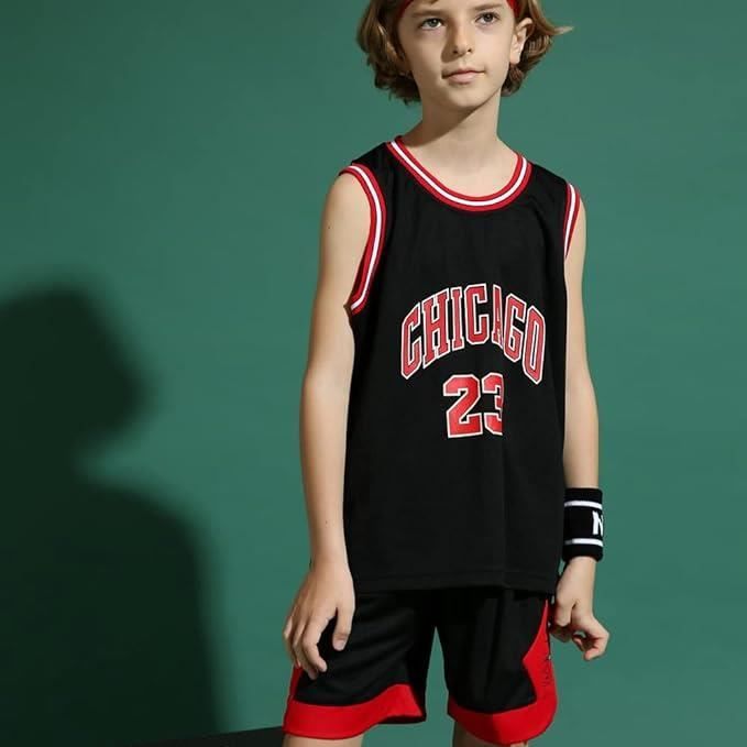 Sans Manches Tenue Basketball Enfant et Shorts Le Cadeau pour Les Garcons de 4 14 Ans noir No 23 Cdiscount Sport