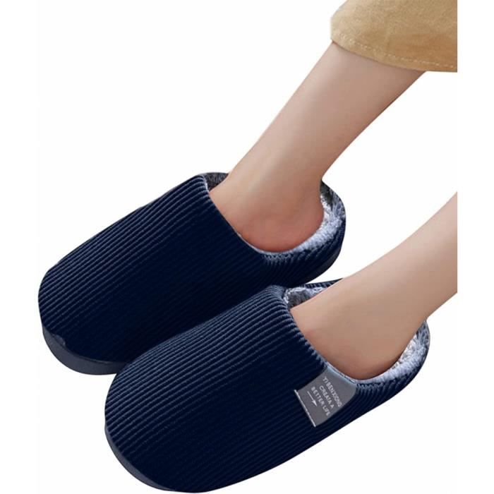 Chaussons moelleux pour femme Homme pantoufles paillettes