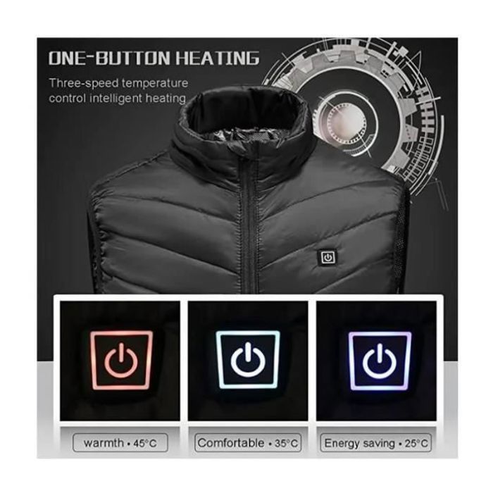 Gilet Chauffant Moto Grande Taille Vetement Chauffant Homme Hiver