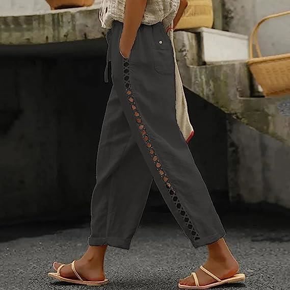 t Pantalon en Coton Et Lin D Couper Pantalon Lin Femme Pantalon