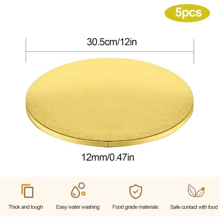 24 Supports à Gâteau Ronds Blancs, Belle Vous, épais, Tailles Variées, Pour Pâtisserie