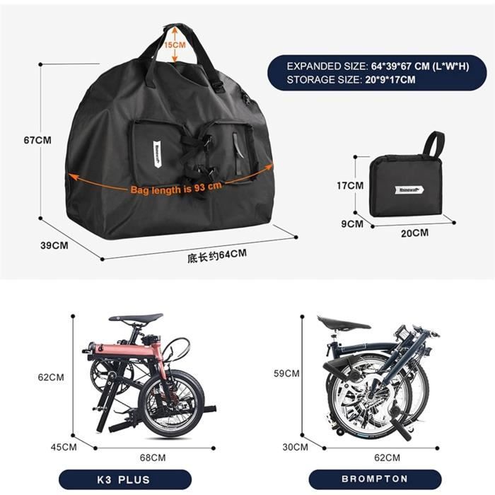 Sac de Transport V lo Pliant Housse de Roue V lo Sac Grand Pliant Porte Pour Cyclisme VTT S907