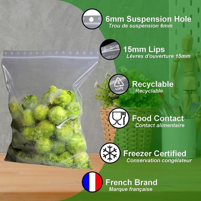 Sachets Zip Sachet Plastique Transparent 24 Tailles
