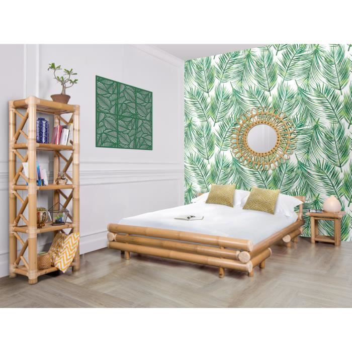 Lit en bambou 160x200 - Vendu avec sommier et tête de lit. OPAL c'est le lit  en bambou de haute qualité- Hydile
