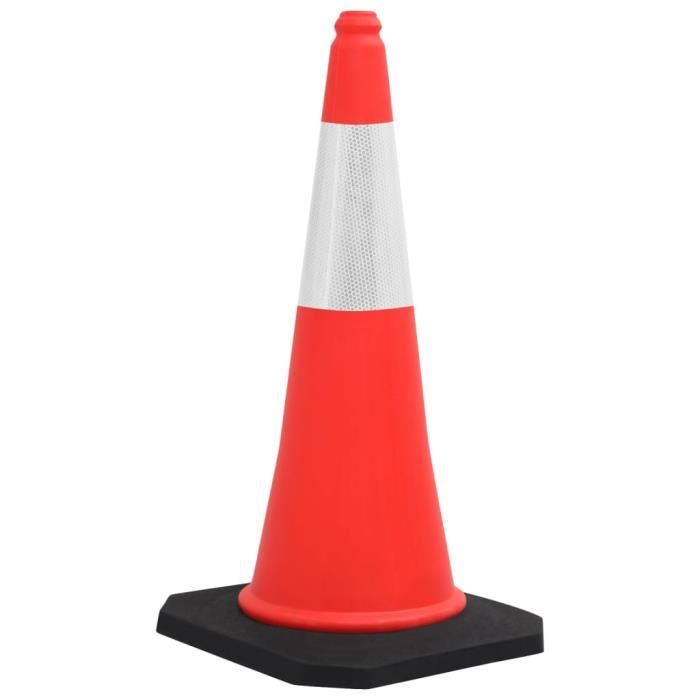 VidaXL Lot De 4 Ou 10 Cônes De Signalisation Réfléchissants - Base Lourde 50/75 Cm