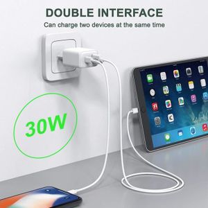 Chargeur Rapide Double Ports USB + USB-C 25W - Compatible Doro Aurora, Leva, A Clapet... - 4