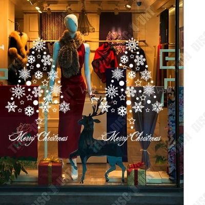 500 étiquettes Autocollantes « Joyeux Noël » Rondes, Transparentes, Avec Motifs De Flocons De Neige, Pour Enveloppes Et Sacs | Leroy Merlin