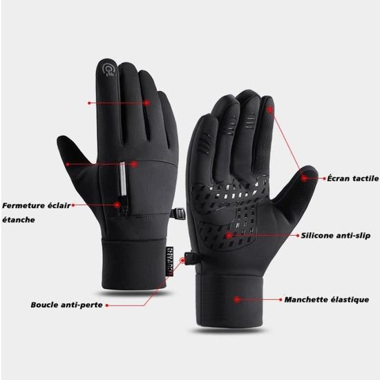 Gants homme - cyclisme coupe-vent imperméable écran tactile épaissi outdoor  sports gants chauds - Cdiscount Prêt-à-Porter