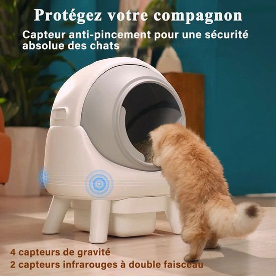 Lettiera Autopulente Per Gatti - Con App, Riconoscimento 360°, Anti-Odore, Per Uno O Più Gatti, 65L - Foto 2