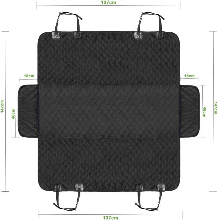 Housse De Siège Auto Universelle Raxfekro - Anti-dérapante, Imperméable, Poches Filet - Noir