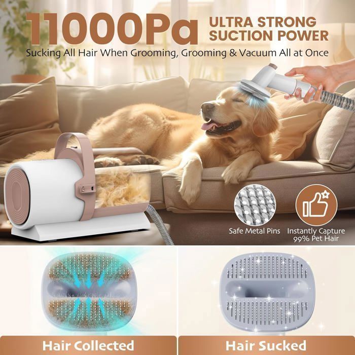 Aspirateur à Main Sans Fil Pour Poils D’animaux – Compact, Portable, Boîte De Rangement – Pour Chien, Chat, Lapin