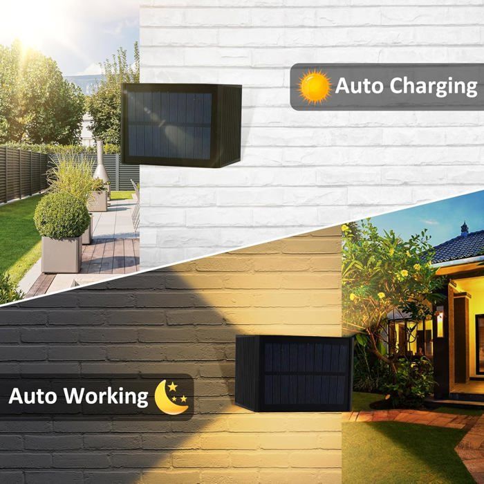 Pack De 12 Lampes Solaires Murales VidaXL - Éclairage Extérieur DEL Argenté Pour Jardin, Clôture, Gouttière