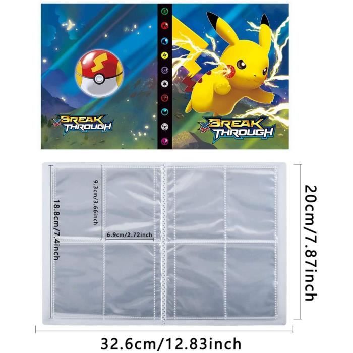Album Pokémon 400 Cartes – Pochettes Double Face, EVA Imperméable, Fermeture éclair