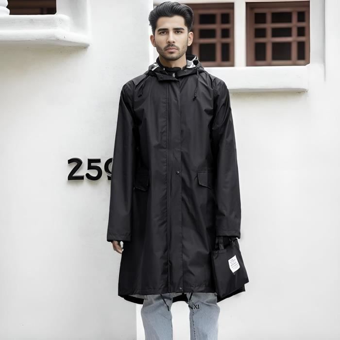 Impermeable homme long avec capuche new arrivals