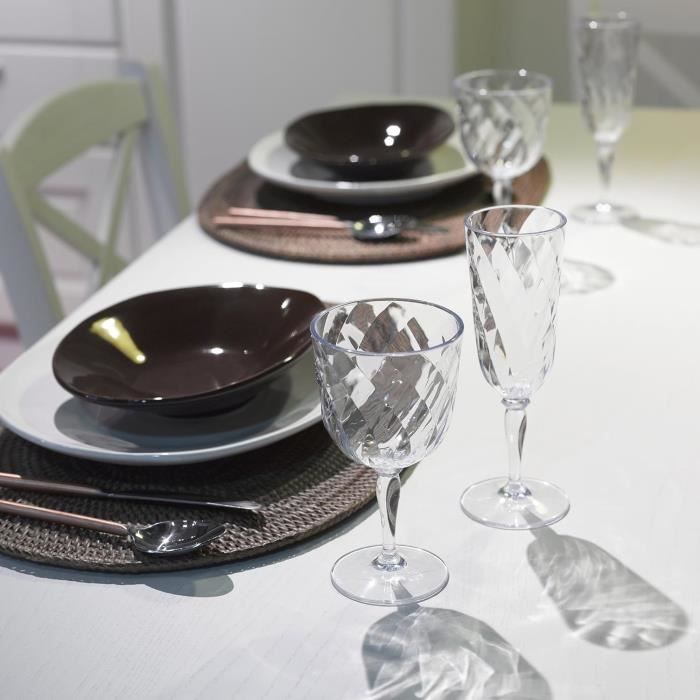 Lot De 4 Verres à Jus Vintage – Rayures Dorées – Verre – Hauteur 13,5 Cm – Très Bon état
