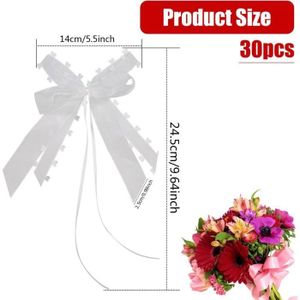 Lot de 10 nœuds décoratifs pour voiture de mariage, rubans pour voiture de mariage, nœuds pour