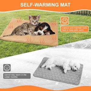 Tapis Chauffant Pour Chat Auto-chauffant – Taille 70 X 45 Cm, Velours Doux, Fond Antidérapant, Sans électricité