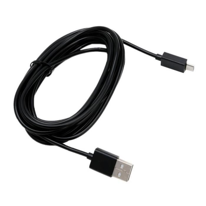 Câble d'alimentation micro USB extra long, chargeur Android pour
