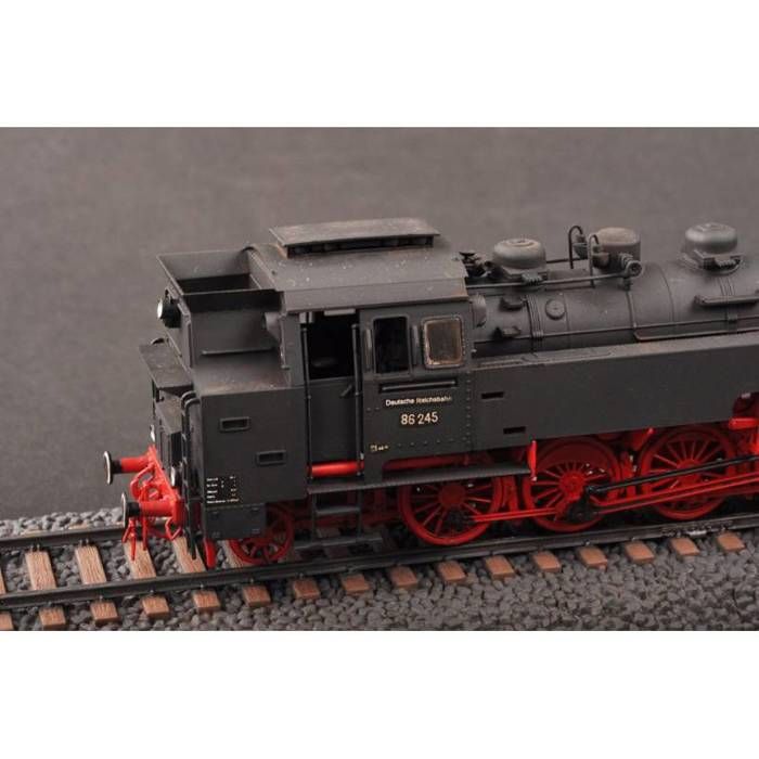 Maquette De Locomotive à Vapeur BR86 Au 1/35 Avec Décalcomanies à Glissière D'eau - Kit TWPUZZ