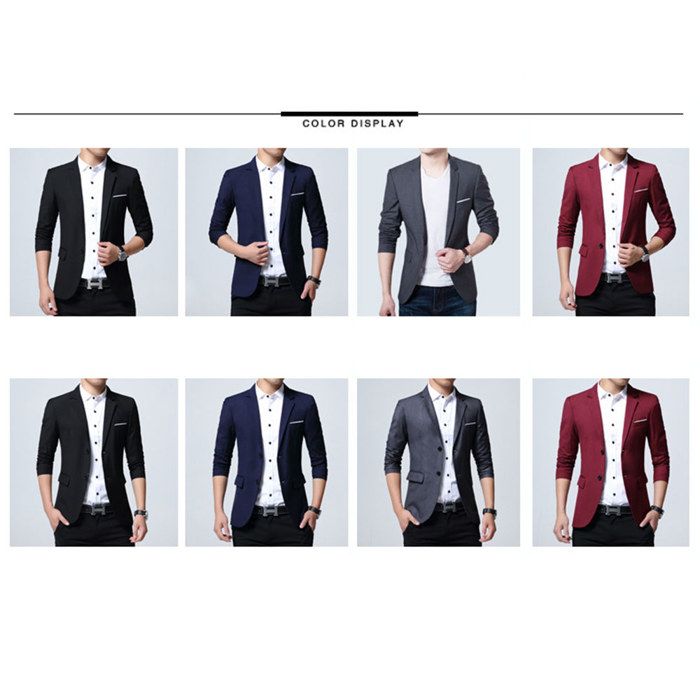 Veste De Costume Homme Mi-Saison - Coupe Ajustée Slim Fit - Imperméable Respirante - 1 Bouton - Argenté