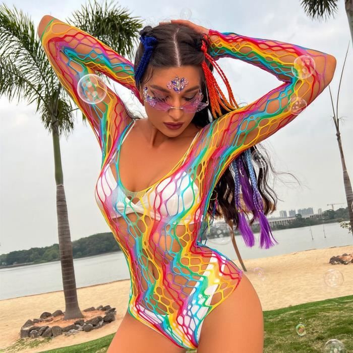 Femme plage top maillot transparent