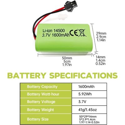 Batterie Li-Po RC 1600mAh 3.7V Avec Connecteur BEC – Pour Modèles Radiocommandés, Neuve