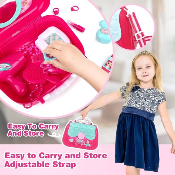 Sac à Main Jouet Avec Maquillage Pour Fille - Kit Déguisement, Jeu De Rôle, 3-6 Ans - 8