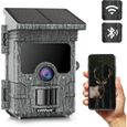 Caméra de chasse CAMPARK 4K / 30MP avec WIFI, Bluetooth, panneau solaire intégré et vision nocturne IR-0