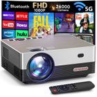 HYTOBP Q6 Vidéoprojecteur Bluetooth 5G WiFi 26000 LUMENS FHD 1080p 4K Prise en Charge Projecteur Portable pour Home Cinéma