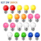 BIVGOCLS Lot de 20 Ampoule Couleur LED E27 2W - Équivalent Incandescence 20W - Rouge Vert Bleu Orange Jaune, pour Mariages, Halloween, Noël