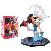 Figurine de dessin animé One Piece,poing de feu Luffy,ornement,modèle de personnage d'animation,multifonctionnel,joli jouet à 01
