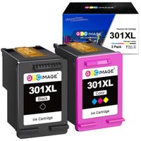 Cartouches d'encres - GPC IMAGE 301XL - Compatibles HP301XL HP301XL HP301 DeskJet 1000 1050 2050 2510 Envy 4500 4502 5530