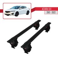 Barres de Toit ACE-4 Railing Porte-Bagages de voiture - Noir - Compatible avec Acura ILX (DE1-2-3) 2012-2022