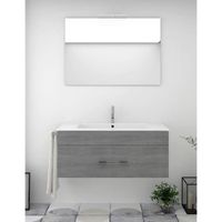Meuble de salle de bain suspendu Enif - Meubles de salle de bains modernes - Gris - 100x40x45cm