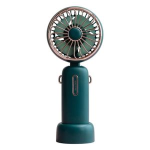 VENTILATEUR vert - Mini ventilateur de cou Portable'extérieur, avec spirale, quatre feuilles, trois engrenages, fonctionn