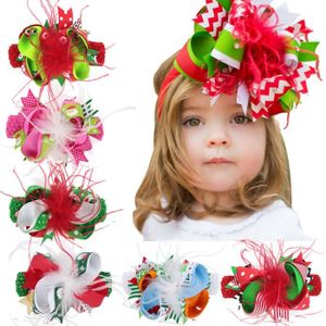 Fashband Bandeau pour bébé fille avec fleurs et sapin de Noël Accessoires  de cheveux pour les fêtes de fin d'année pour les nouveaux-nés, les