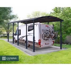 CARPORT Carport pour camping-car - Canopia by Palram - Alpine - Gris anthracite - 3,6m x 10,8m - Résistant aux éléments