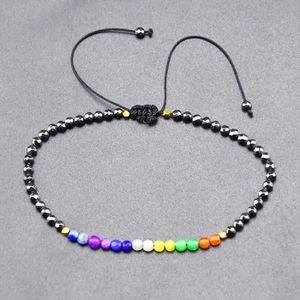 BRACELET - GOURMETTE Bracelet de perles de pierre d'agate bohème 3MM fe