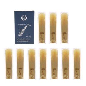 Lade 10Pcs Bamboo Reeds for Alto bE Sax Saxophone Replacement Accessory Drfeify Alto Saxophone Reed 