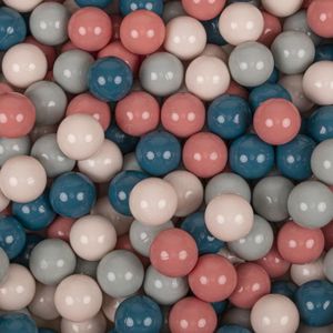 BALLES PISCINE À BALLES Balles colorées pour piscine enfant KiddyMoon - Turquoise foncé/Beige pastel/Vert de gris/Saumon
