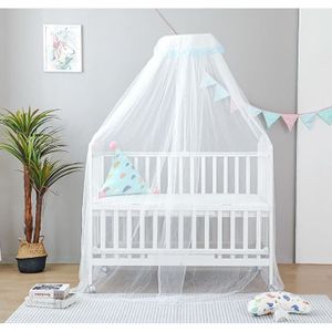 Amilian Flèche de lit pour ciel de lit bébé avec pinces de fixation En  métal laqué blanc : : Bébé et Puériculture