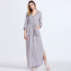 Robe Longues Femme De Plage En Lin Sexy Large Avec Lien