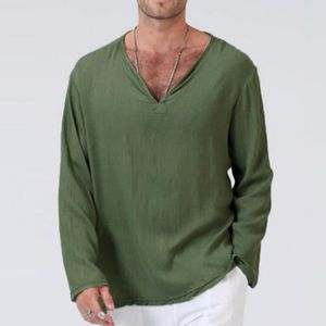 T shirt manche longue lin homme Clearance