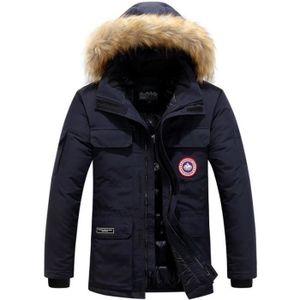 DOUDOUNE Doudoune Capuche Hiver Homme Fausse Fourrure Veste