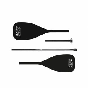PAGAIE - RAME Pagaie SUP/Kayak FIBER 2in1 Star Paddle - POOLSTAR - Ajustable 165/215cm - Fibre de verre / Aluminium - Noir