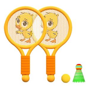 RAQUETTE DE BADMINTON VGEBY jouet de raquette de badminton pour enfants VGEBY raquettes de badminton légères VGEBY jouets ressort Caneton Orange