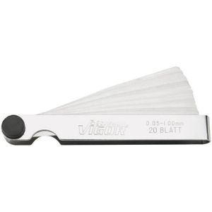Jeu de cales jauge dépaisseur 32 lames lamelles métriques 0.04 à 0.88mm