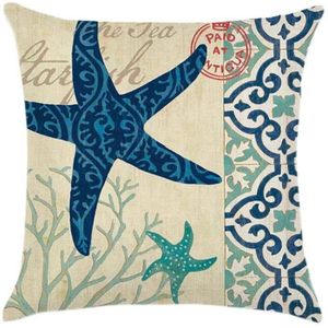 Oce180anYLV Housse de Coussin décorative Tortue de mer/Cheval/étoile de mer