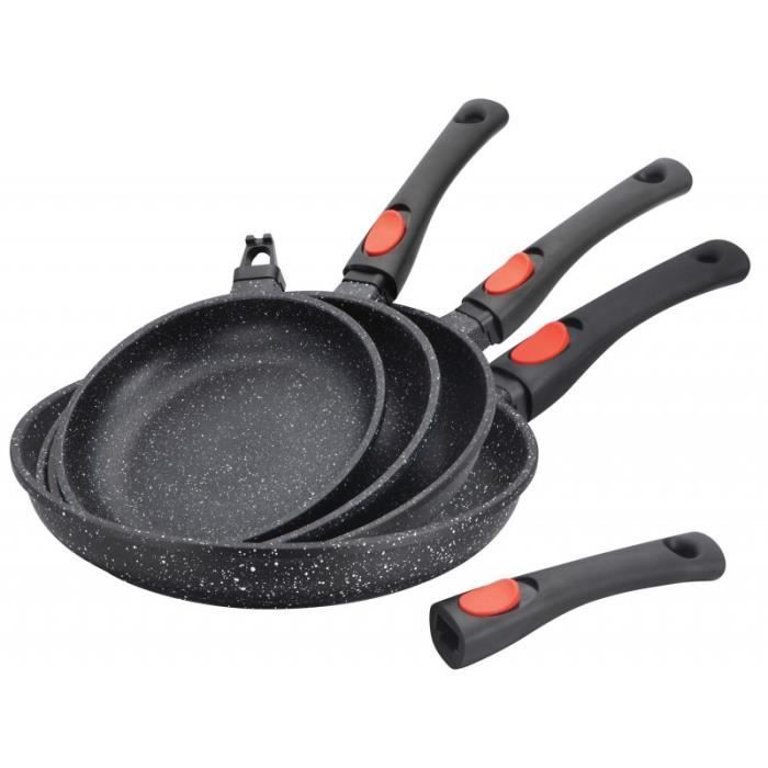 ZUOFENG Poêle à Frire Antiadhésive 24CM, Casseroles en Pierre, Revêtement  de Granit, Poêle à Omelette Casseroles à Induction. (Gris, 24CM) :  : Cuisine et Maison